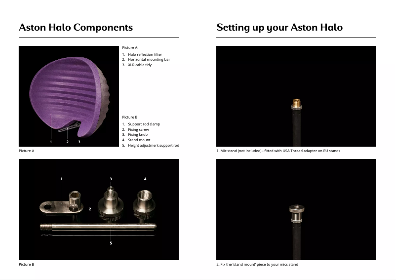 First page image of the manual for Halo Shadow
