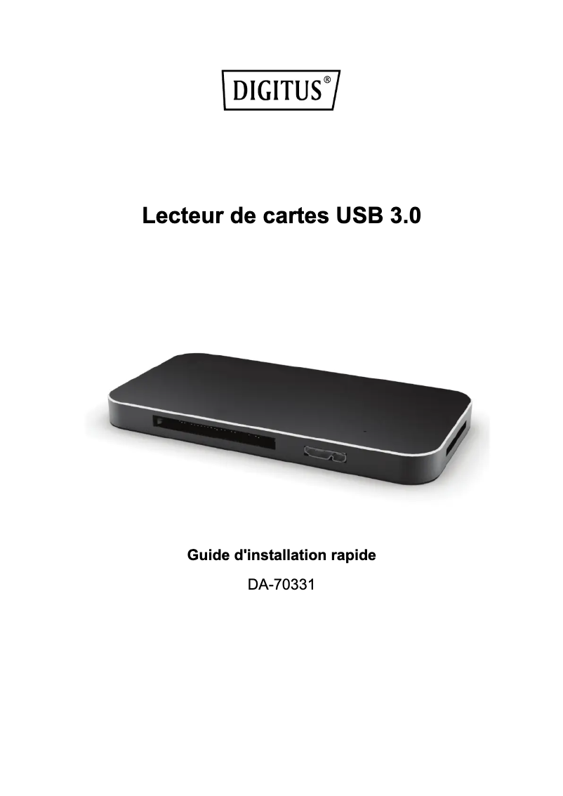 Page 1 of the manual User Manual Digitus DA-70331