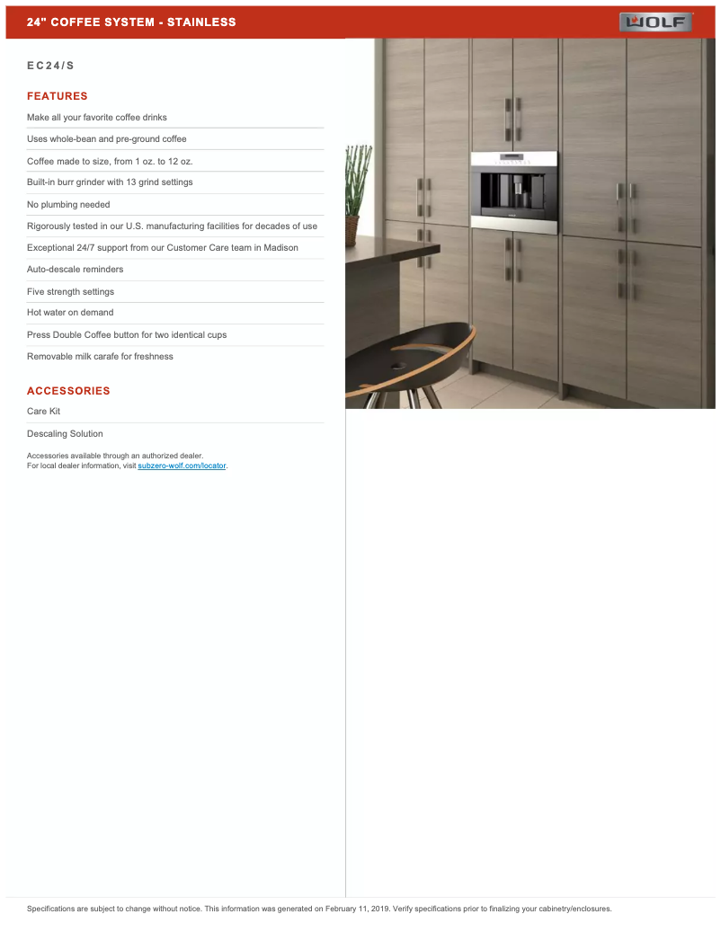 Page 1 of the manual User Manual Wolf EC24/S