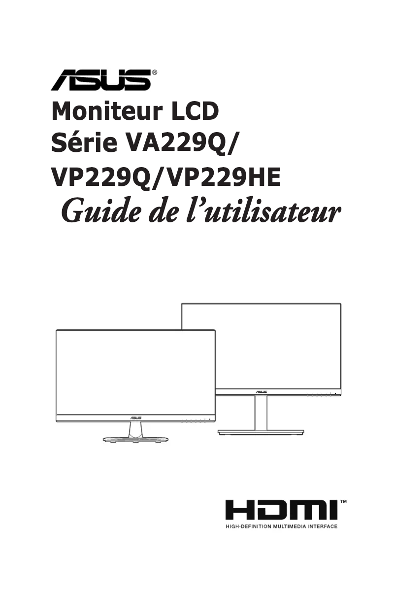Page 1 of the manual User Manual Asus VP229HEZ
