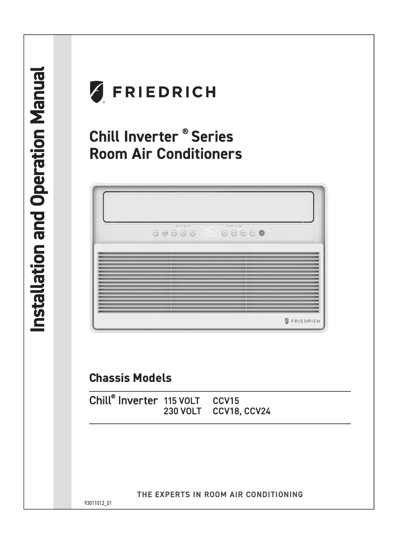 First page image of the manual for Chill Premier Inverter CCV08A10A