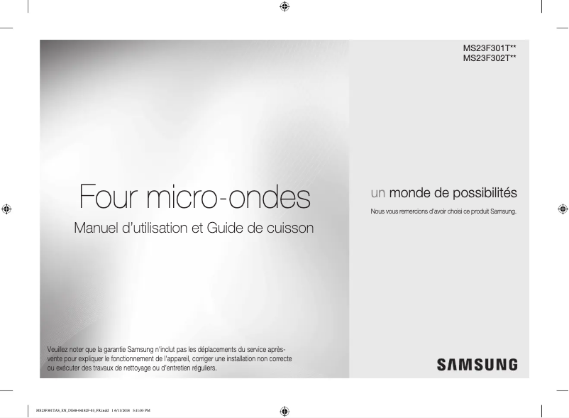 Page 1 of the manual User Manual Samsung MS23F301TAS