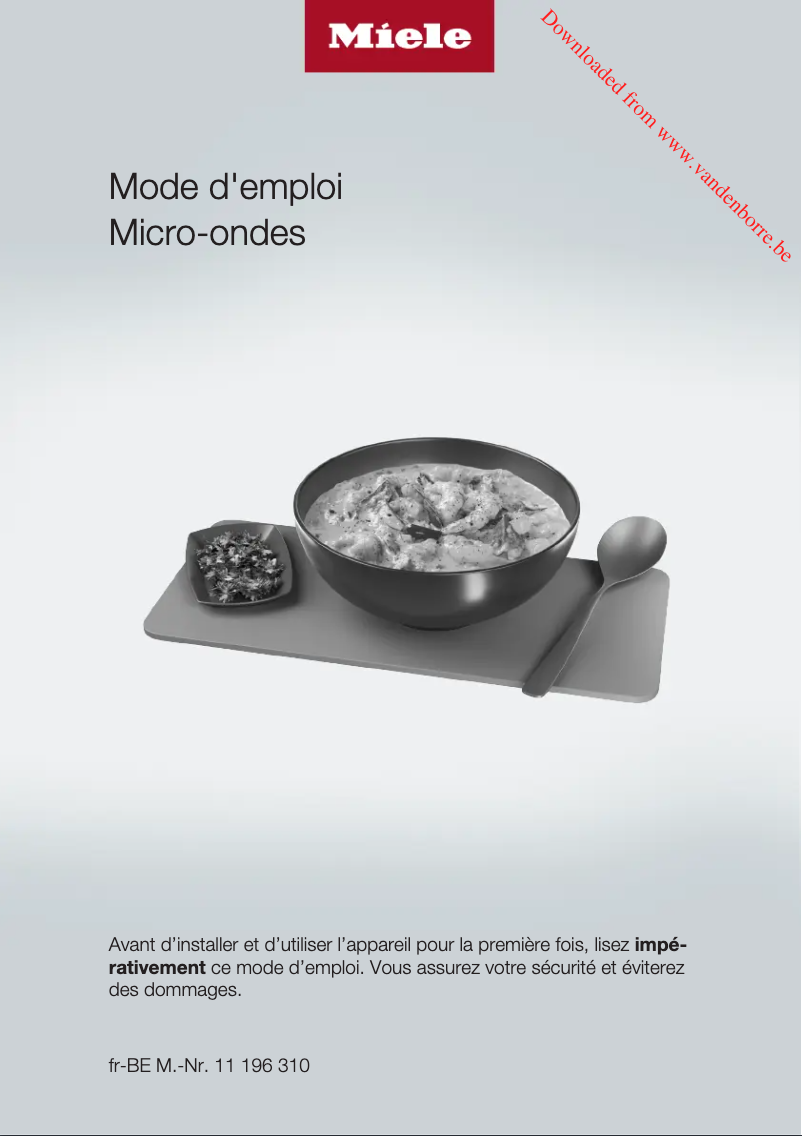 Page 1 of the manual User Manual Miele M 7140 CS