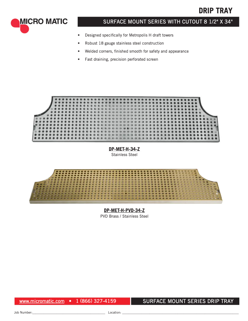 First page image of the manual for DP-MET-H-34-Z