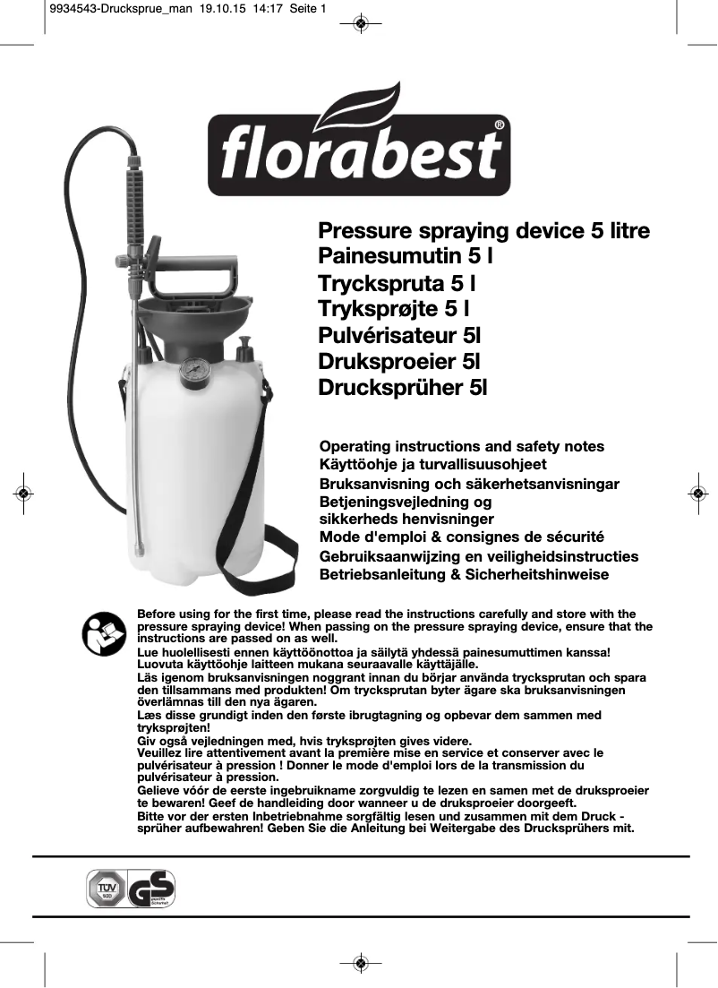 First page image of the manual for Z31339