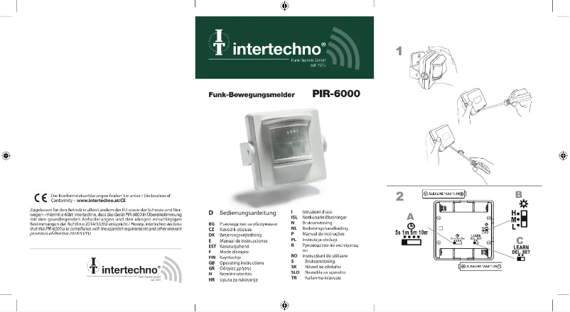 Image de la première page du manuel de l'appareil PIR-6000