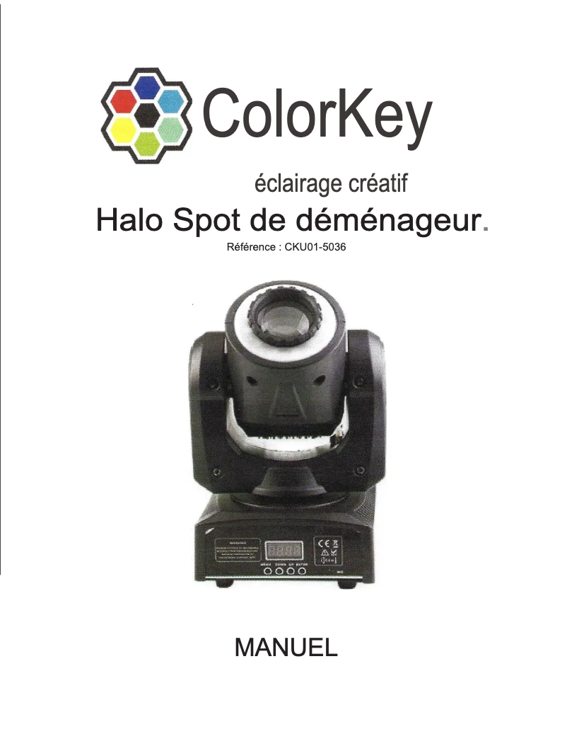 Page 1 of the manual User Manual ColorKey Mover Halo Spot