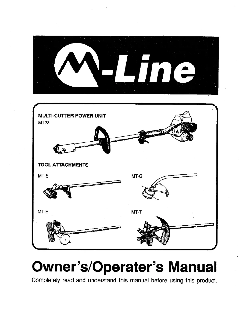 First page image of the manual for MT23