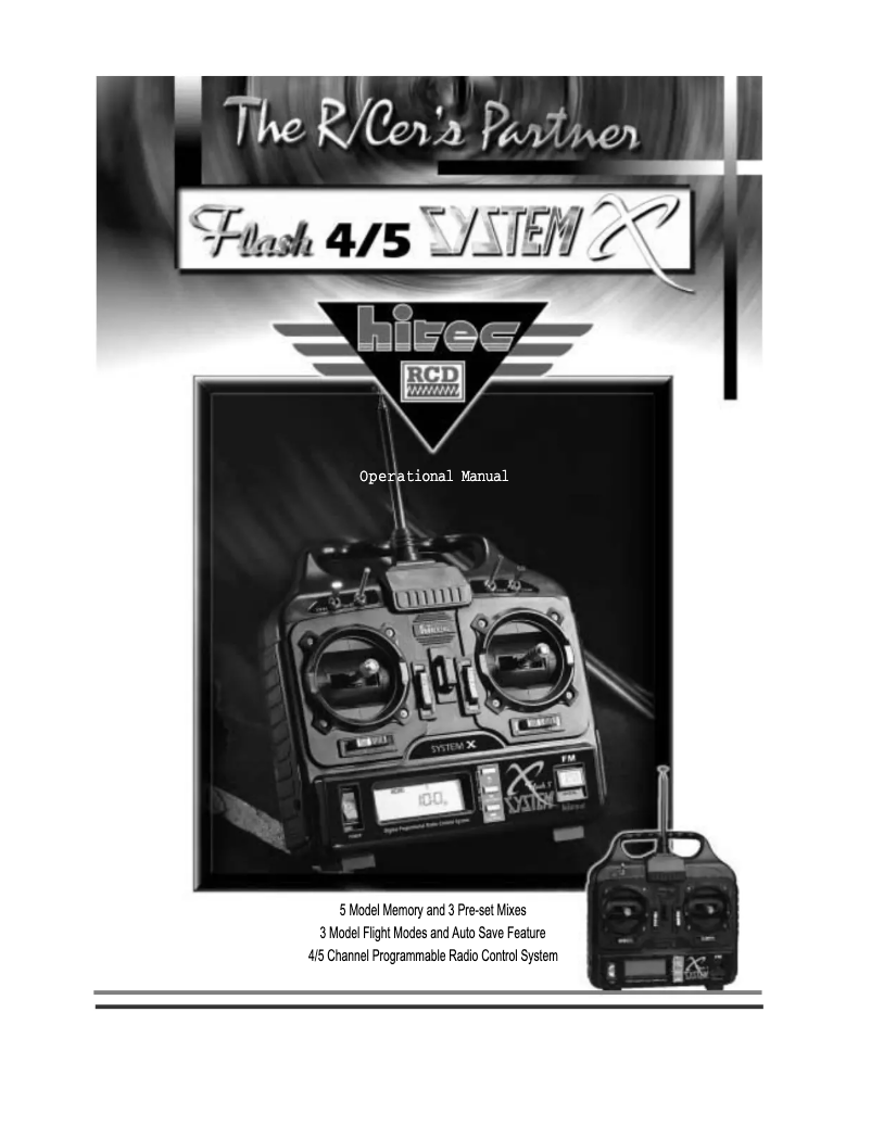 First page image of the manual for Flash 5SX