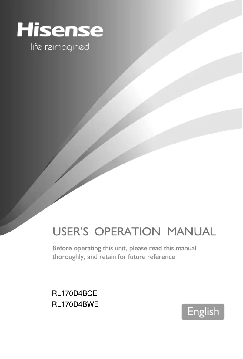 Page 1 of the manual User Manual Hisense RL170D4BCE