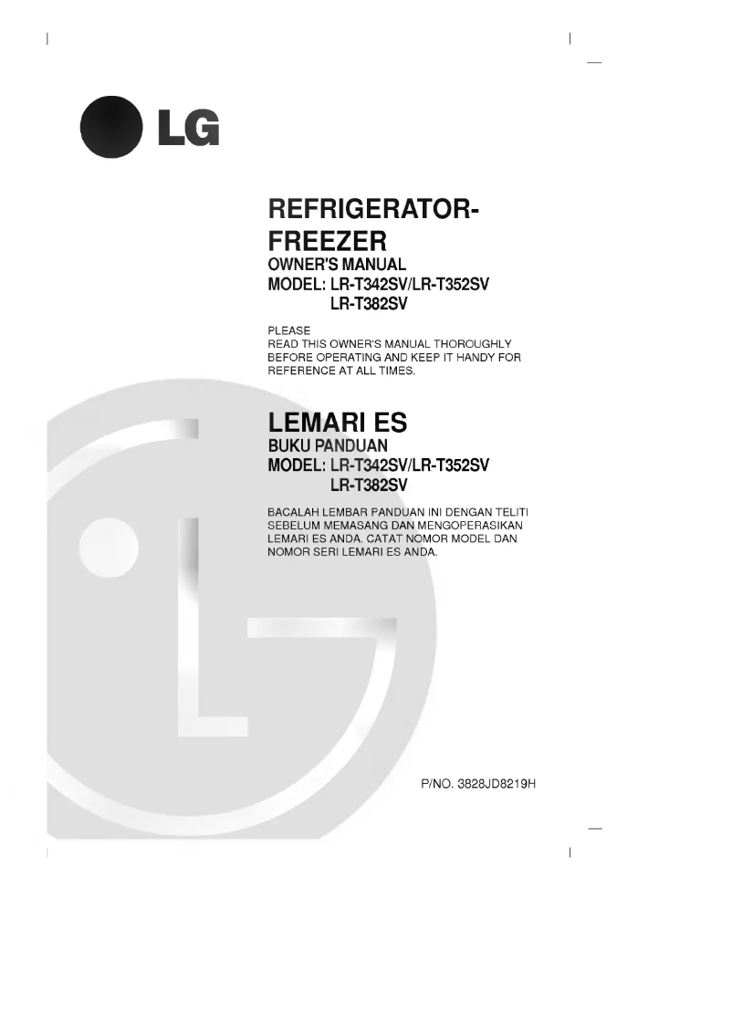Page 1 of the manual User Manual LG GR-T342GL