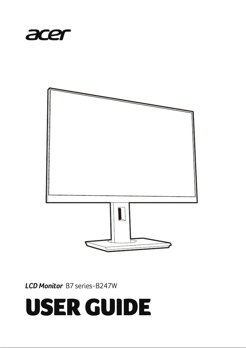 First page image of the manual for B247W