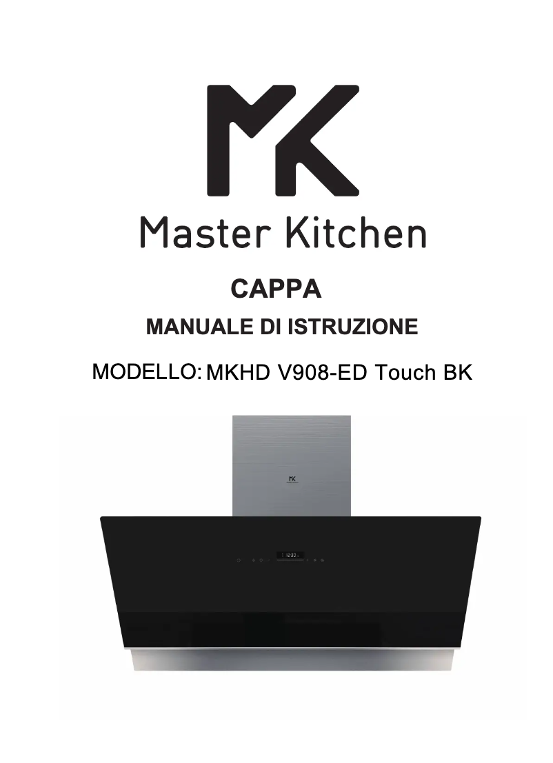Page 1 of the manual User Manual Master Kitchen MKHD V908-ED TOUCH BK