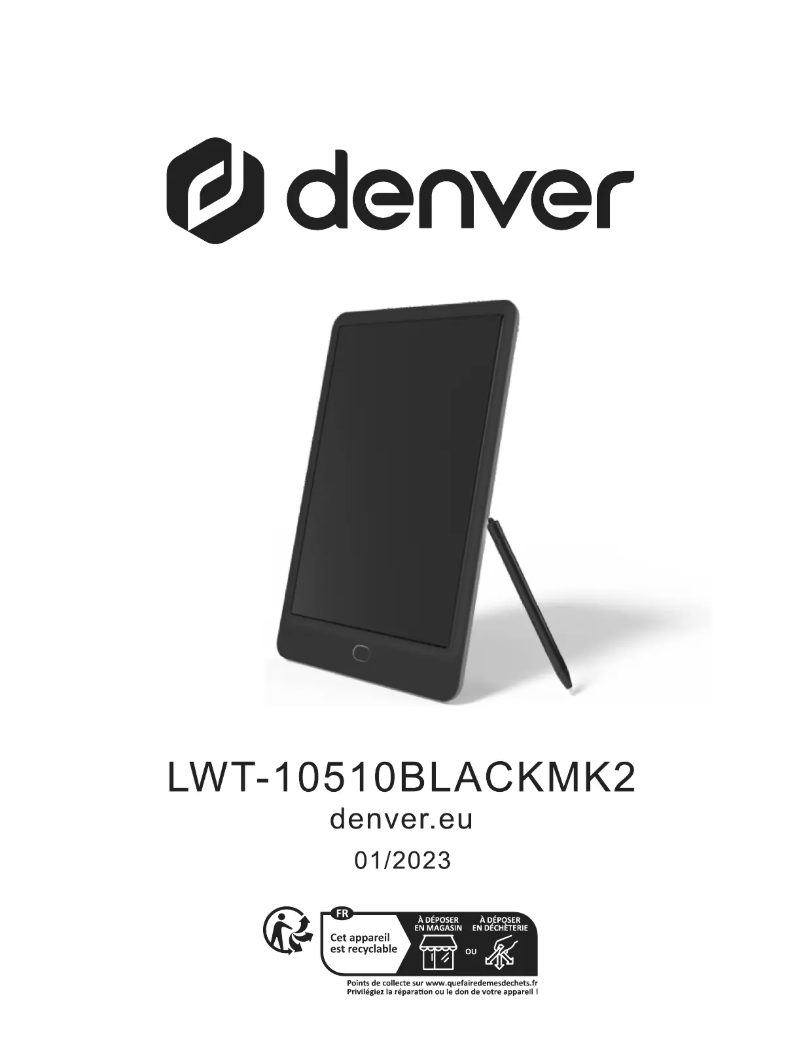 Page 1 of the manual User Manual Denver LWT-10510ROMK2