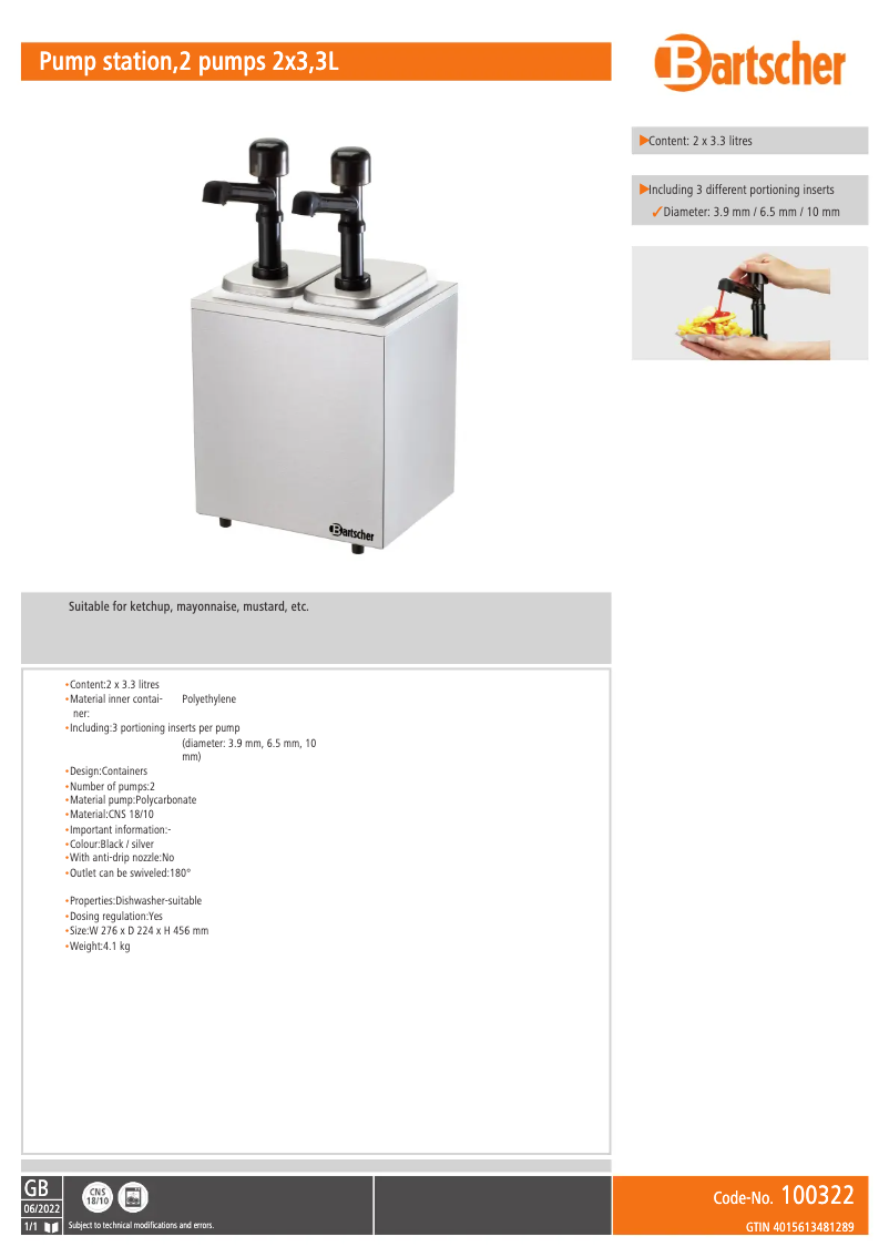 First page image of the manual for 100322