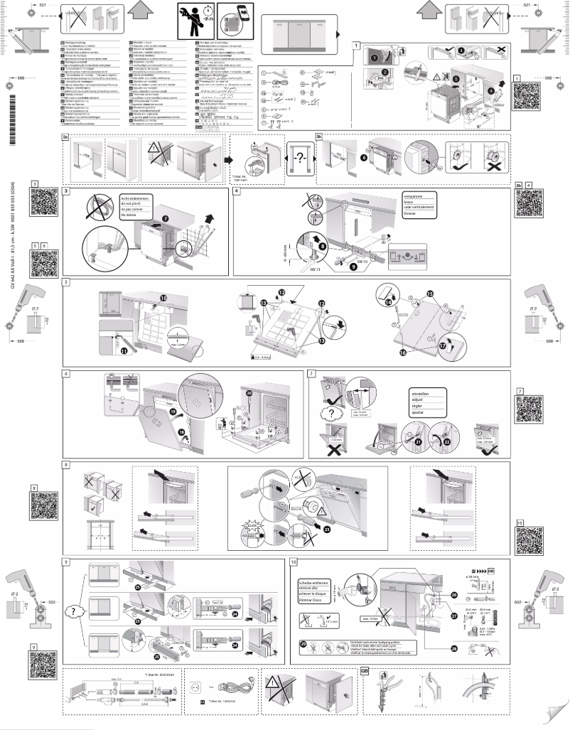 Page 1 of the manual Instructions / Assembly Siemens SN63EX27VE