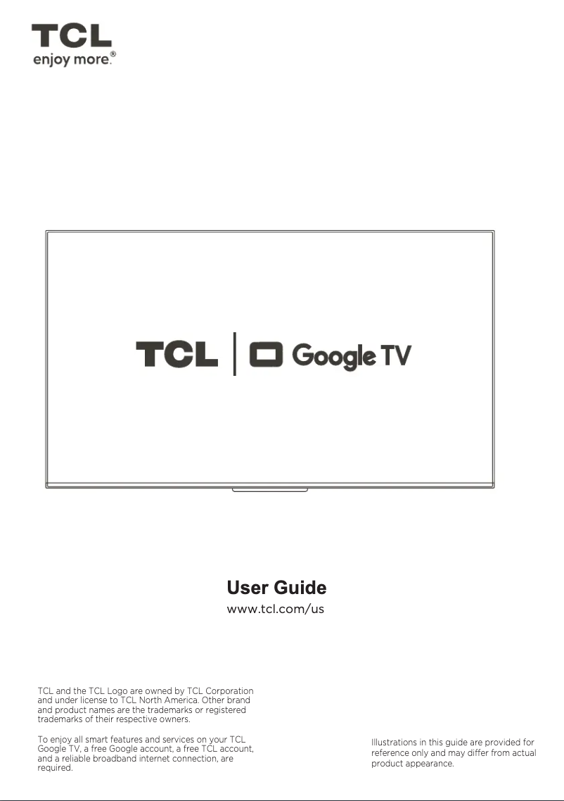 Page 1 of the manual User Manual TCL 55S446