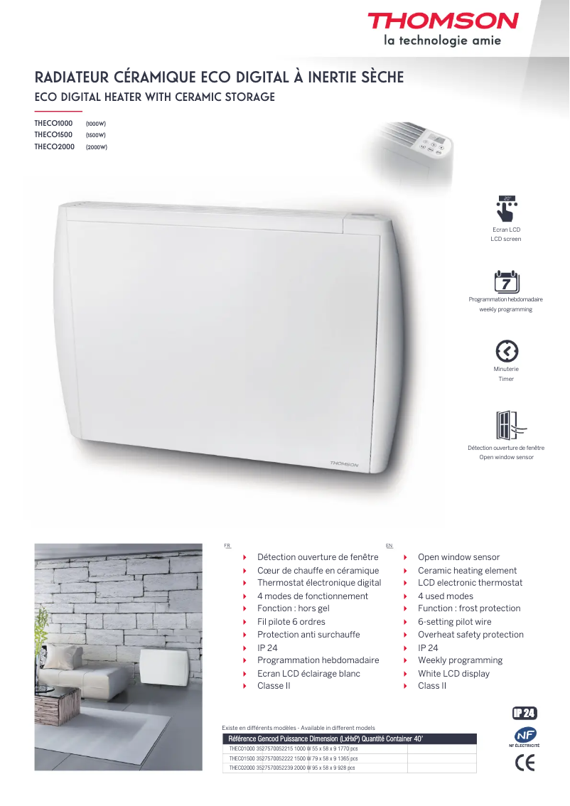 First page image of the manual for THECO2000N