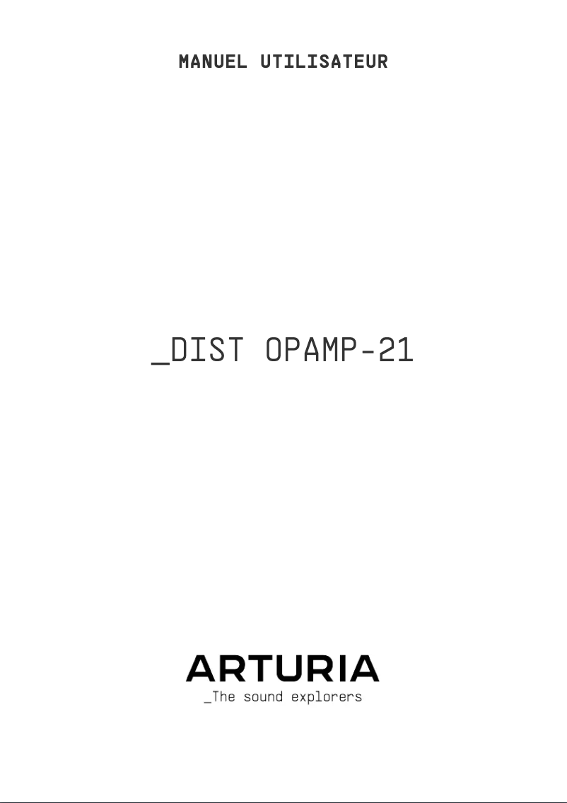 First page image of the manual for Dist OPAMP-21