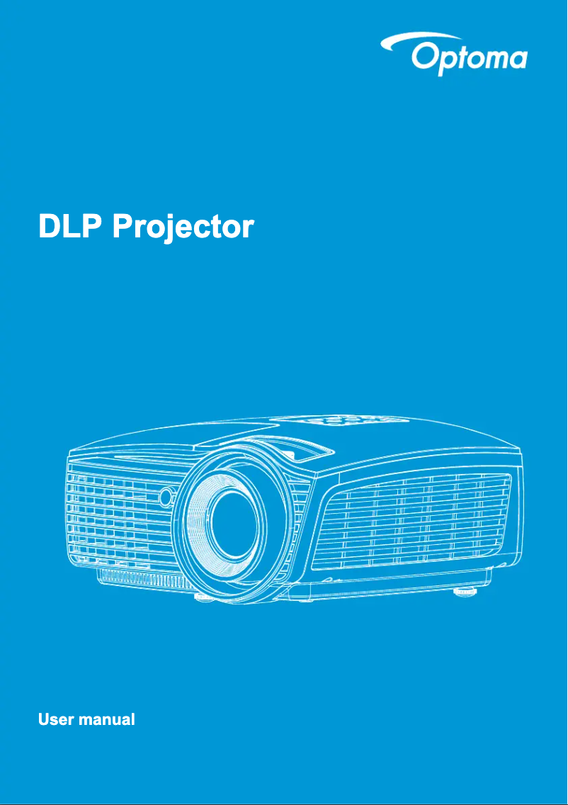 Page 1 of the manual User Manual Optoma EH415ST