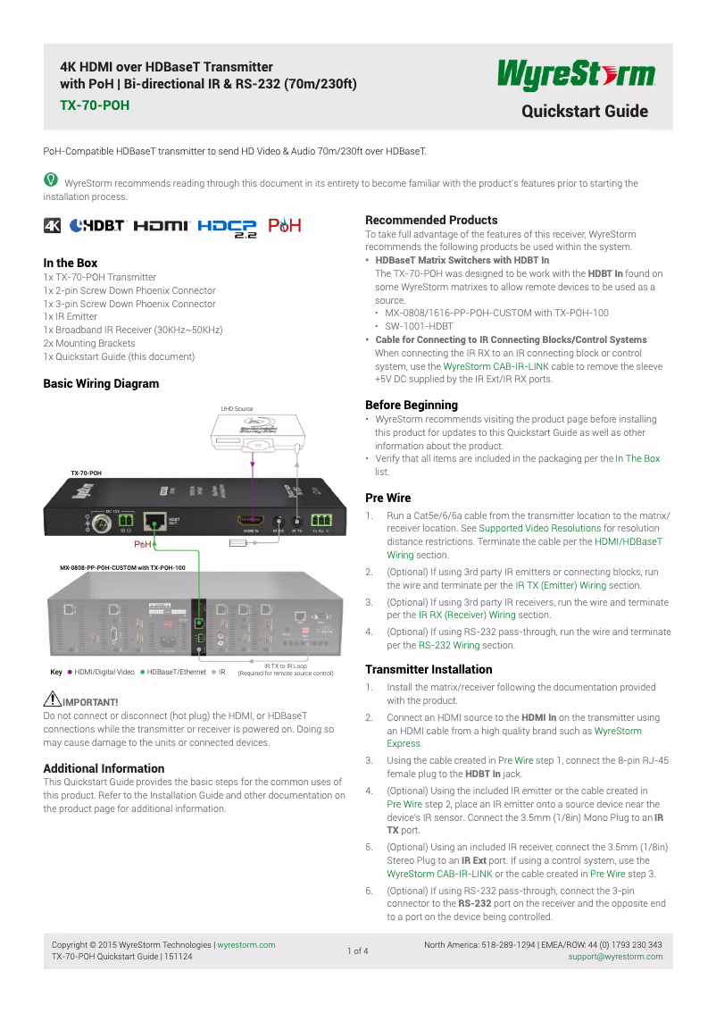 Image de la première page du manuel de l'appareil TX-70-POH