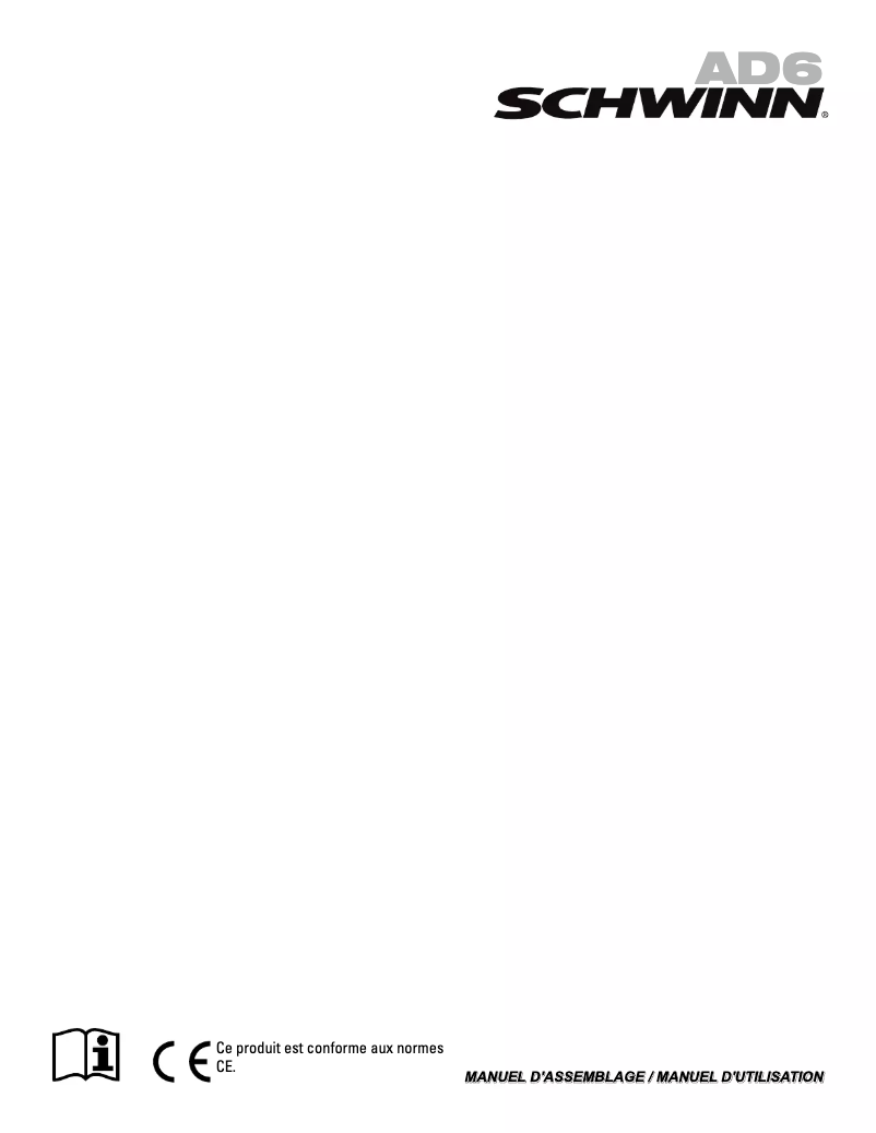 Page 1 of the manual Instructions / Assembly Schwinn Airdyne AD6