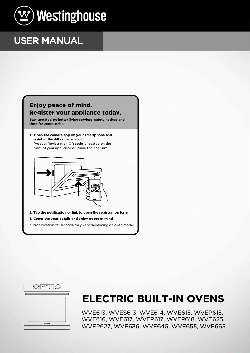 First page image of the manual for WVE665WC