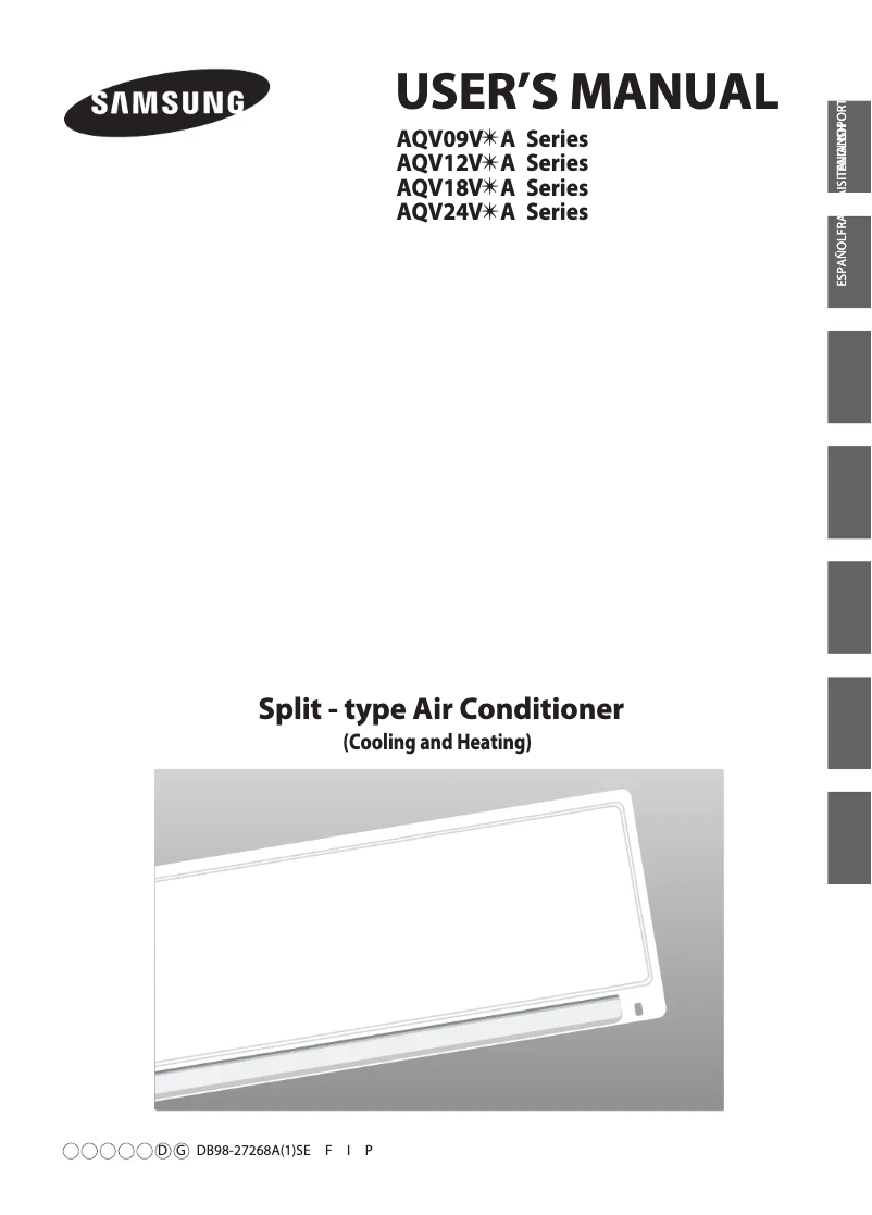 First page image of the manual for AQV12VBAX