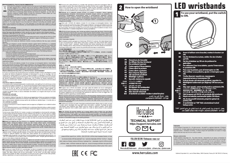 Page 1 de la notice Guide de démarrage rapide Hercules DJControl Starlight