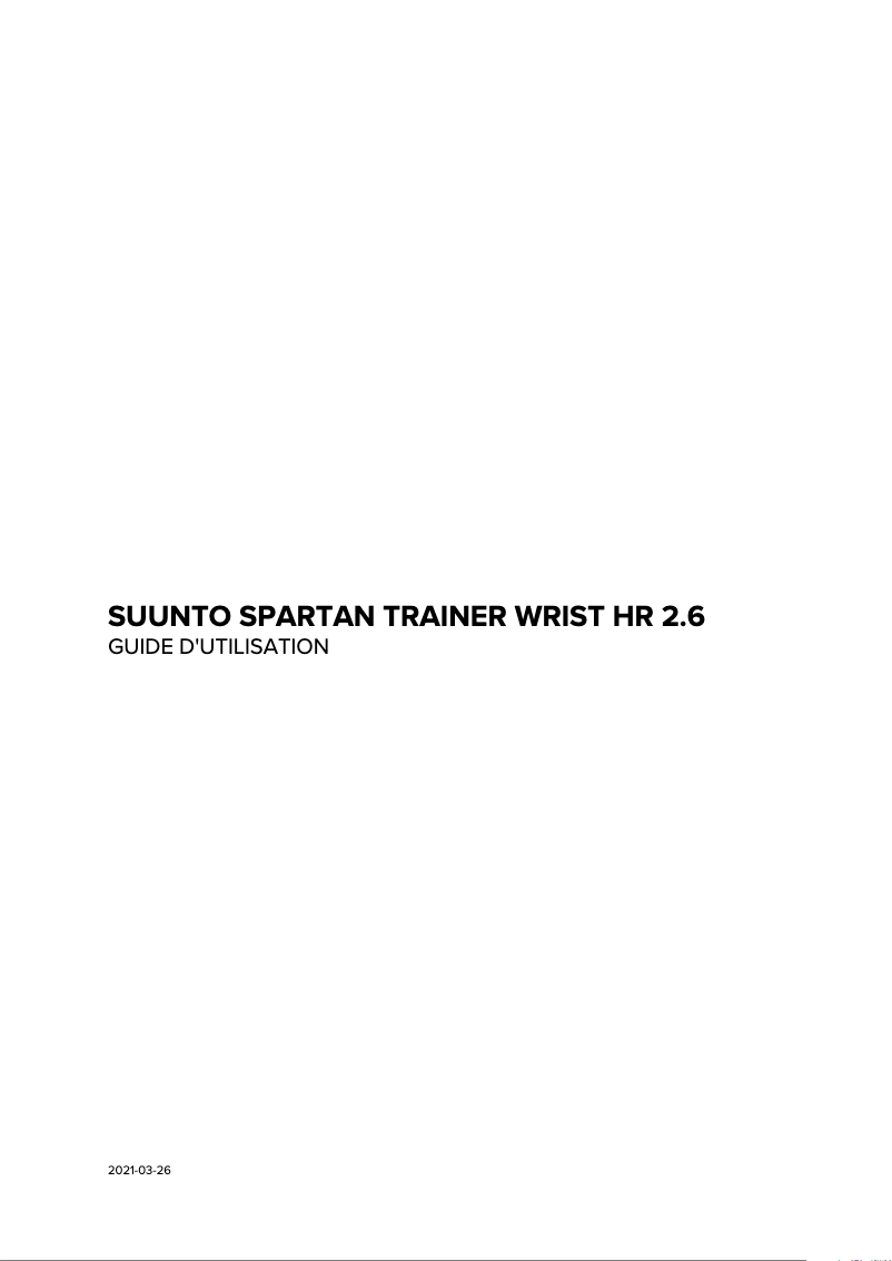 First page image of the manual for Spartan Trainer Wrist HR