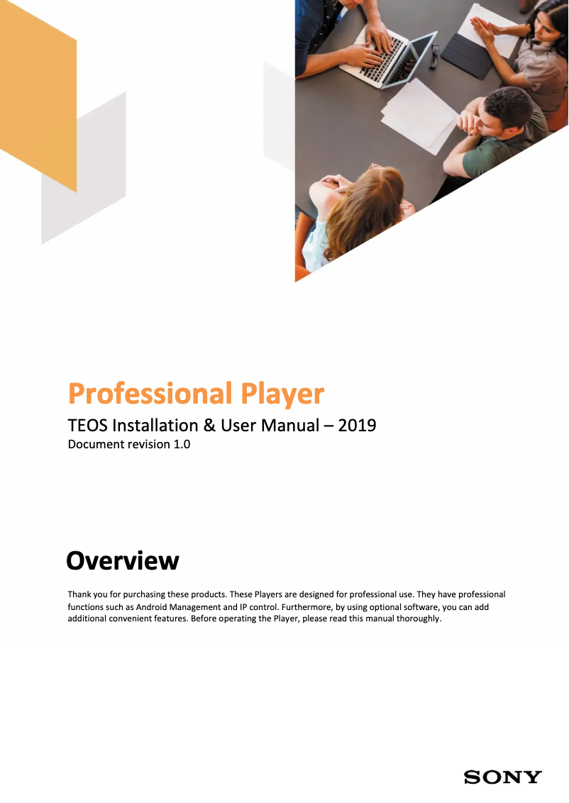 Page 1 of the manual User Manual Sony TEP-X96