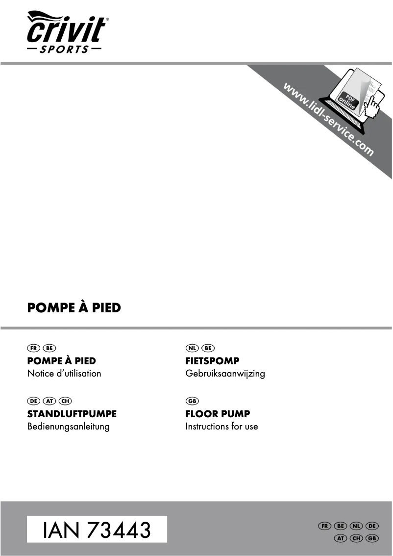 Page 1 of the manual User Manual Crivit IAN 278485