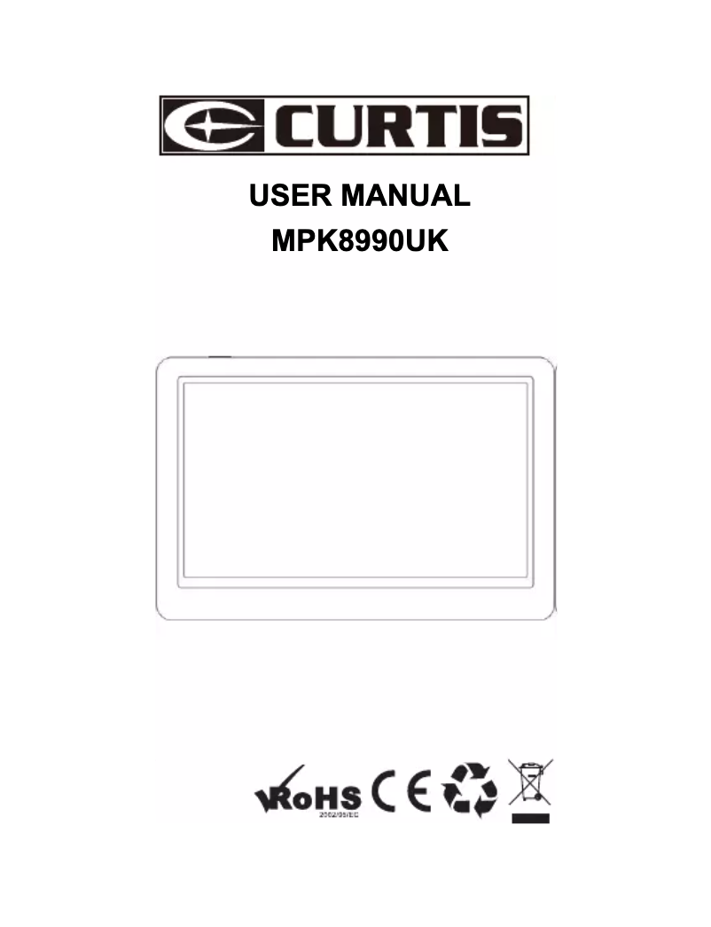 First page image of the manual for MPK8990UK