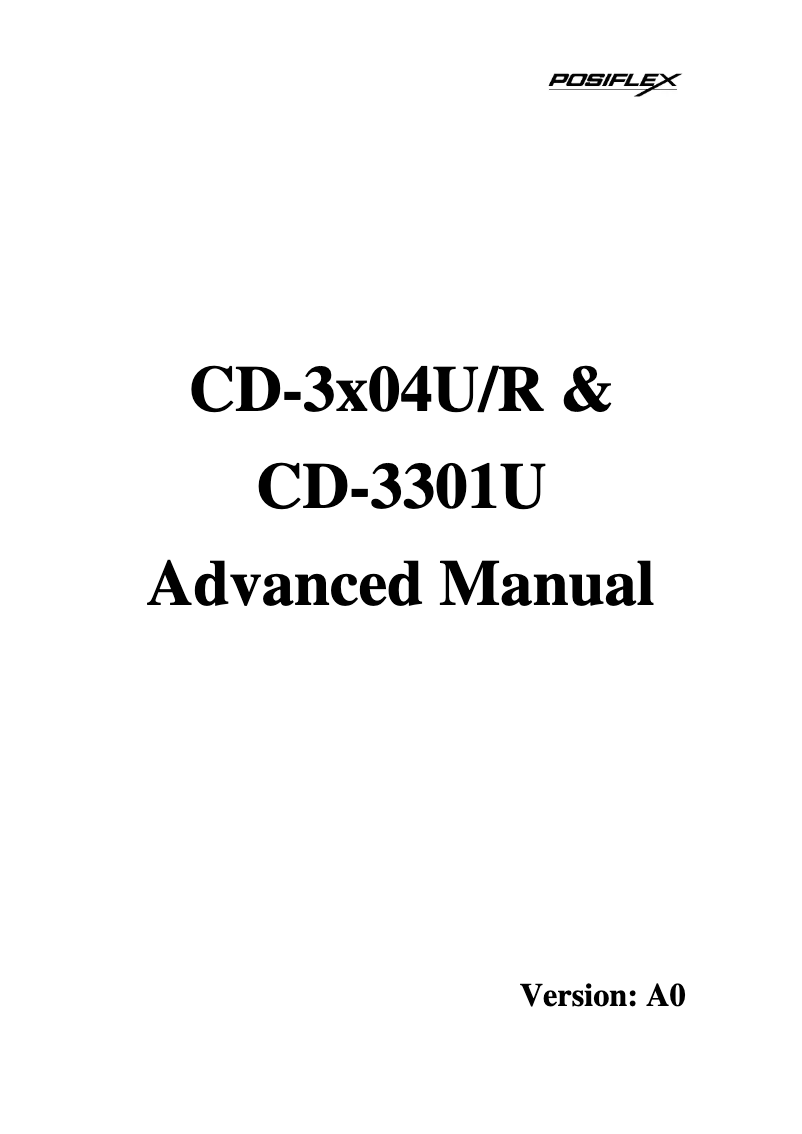 First page image of the manual for CD-3604U
