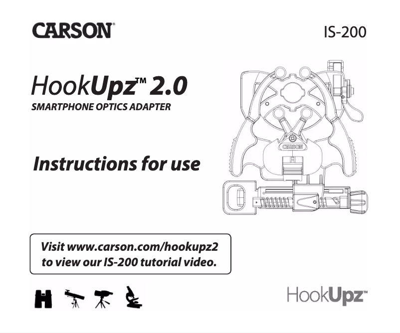 First page image of the manual for HookUpz 2.0 IS-200
