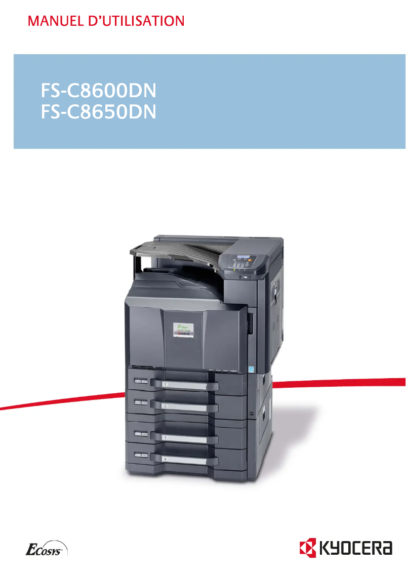 Page 1 of the manual User Manual Kyocera FS-C8650DN