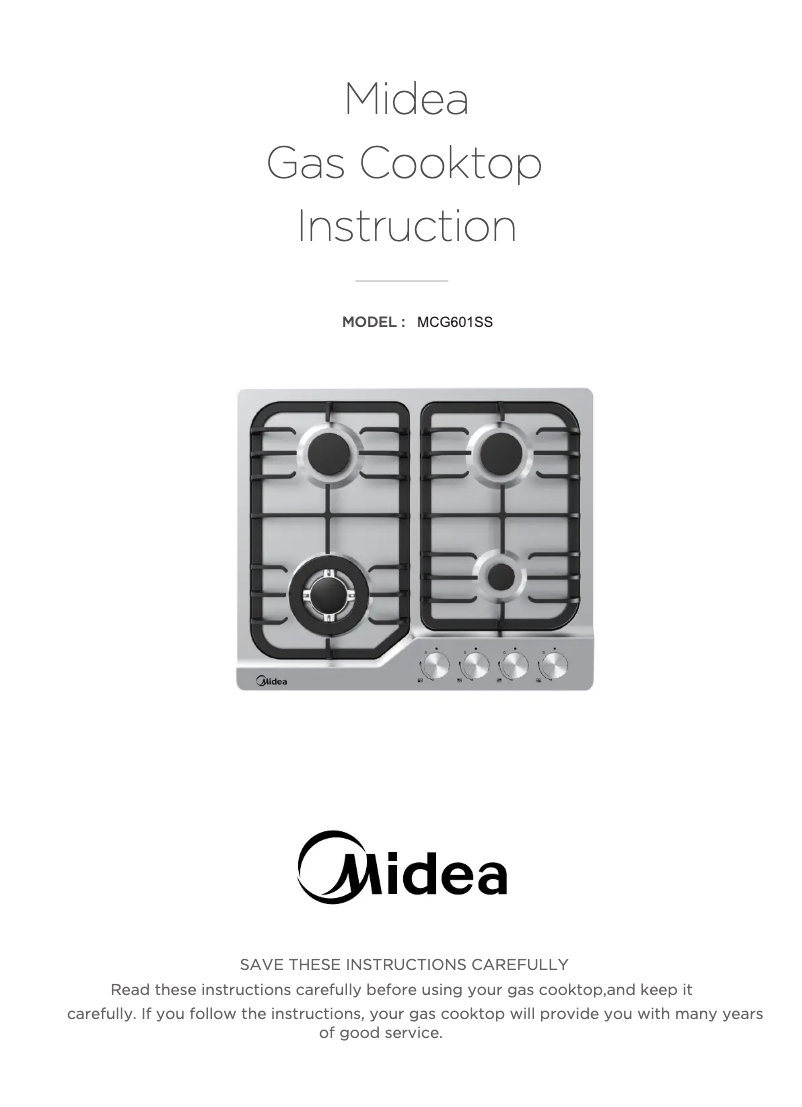 Page 1 of the manual User Manual Midea MCG601SS