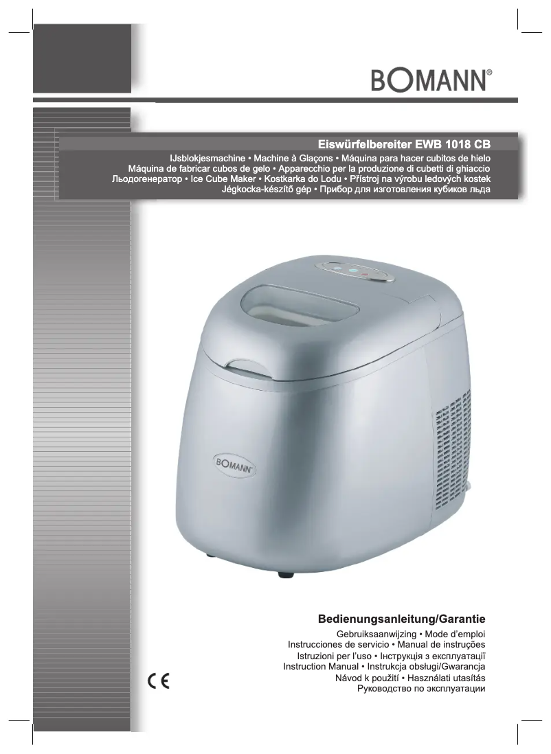 Page 1 de la notice Manuel utilisateur Bomann EWB 1018 CB