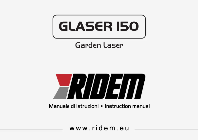 Page 1 of the manual User Manual Ridem GLASER 150