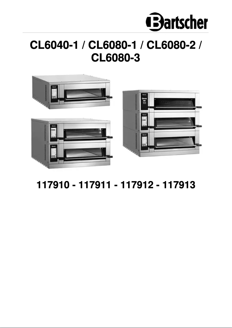 Page 1 of the manual User Manual Bartscher CL6080-3