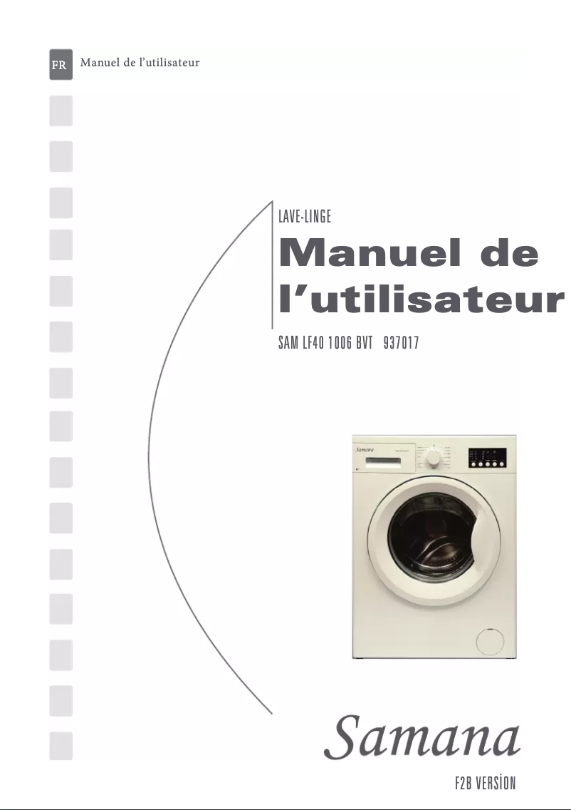 Page 1 of the manual User Manual Samana SAM LF40 1006 BVT