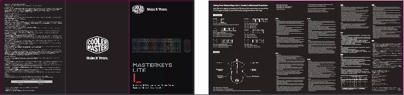 Page 1 of the manual User Manual Cooler Master MasterKeys Lite L RGB Combo