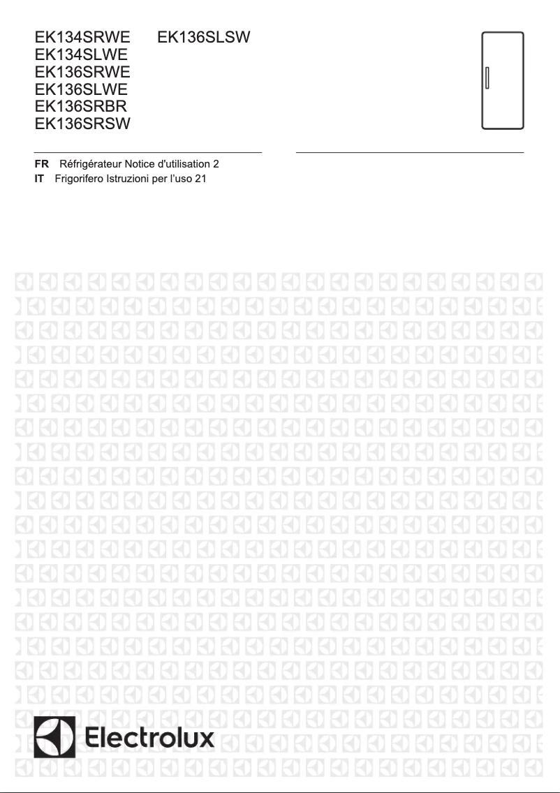 First page image of the manual for EK136SRSW