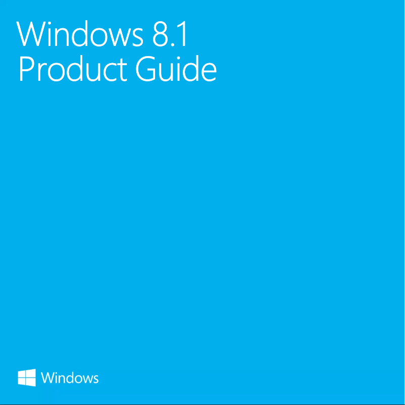 Page 1 of the manual User Manual Microsoft Windows 8.1