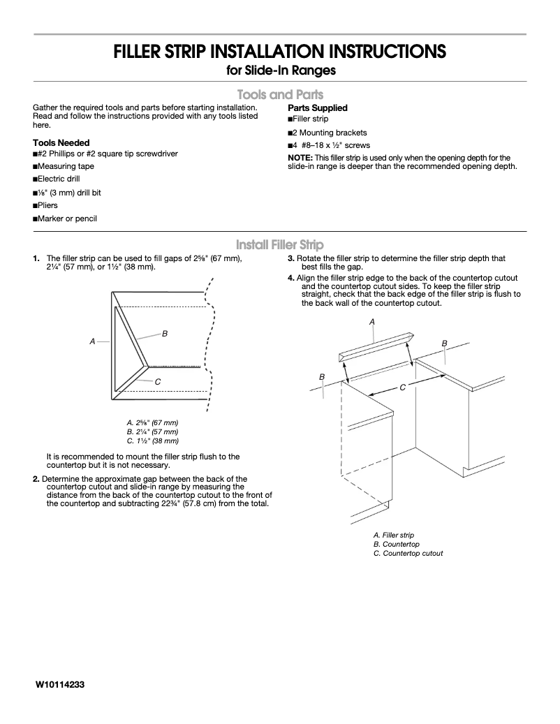 First page image of the manual for W10113901A