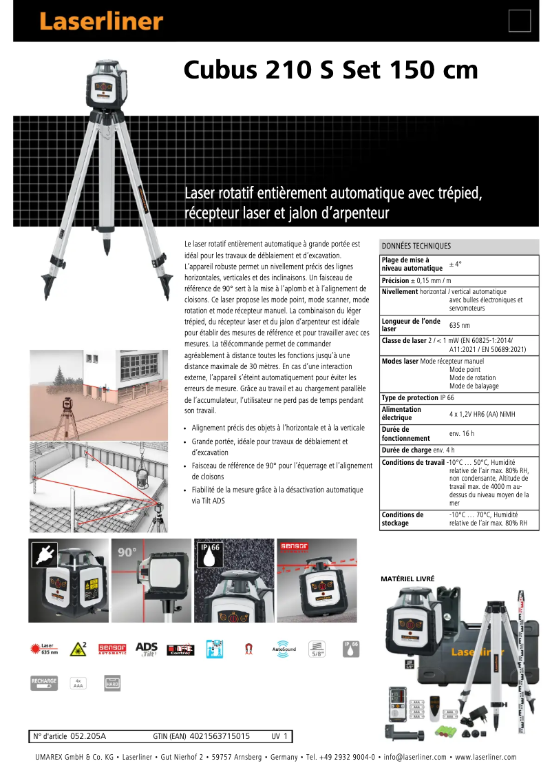 First page image of the manual for Cubus 210 S