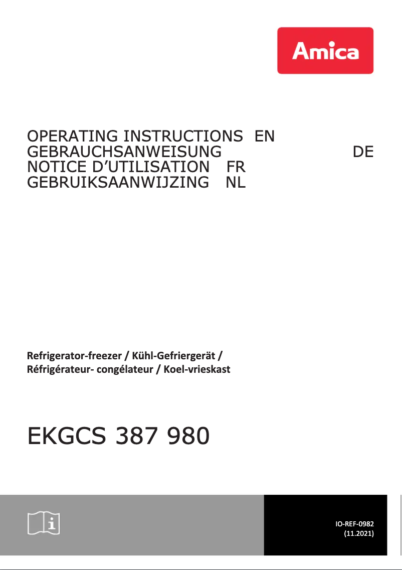 First page image of the manual for EKGCS 387 980