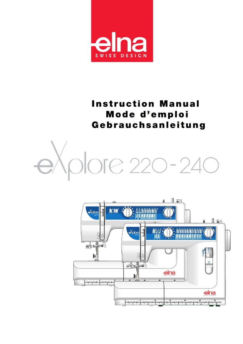 Page 1 of the manual User Manual Elna eXplore 220