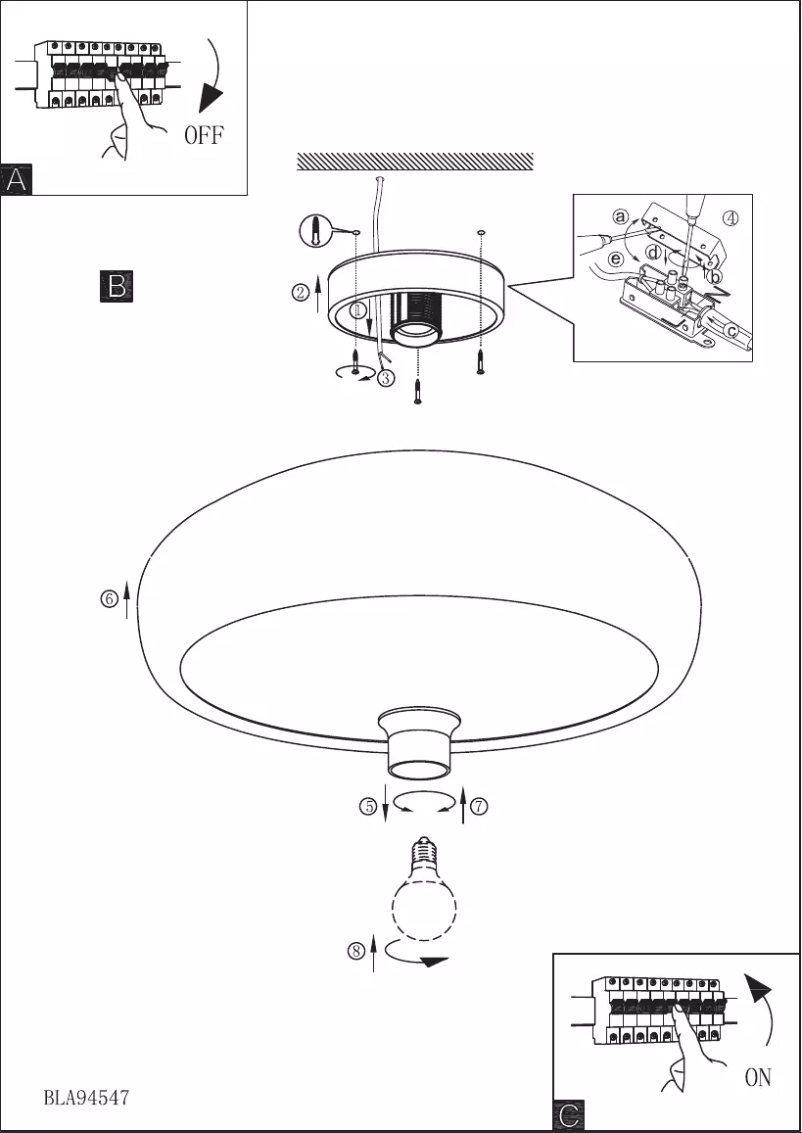 Page 1 of the manual User Manual Eglo Mogano