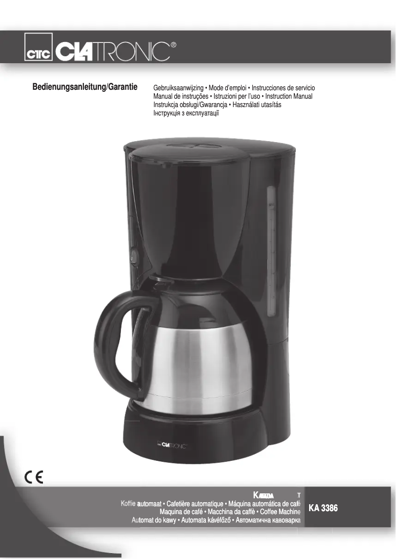 First page image of the manual for KA 3386